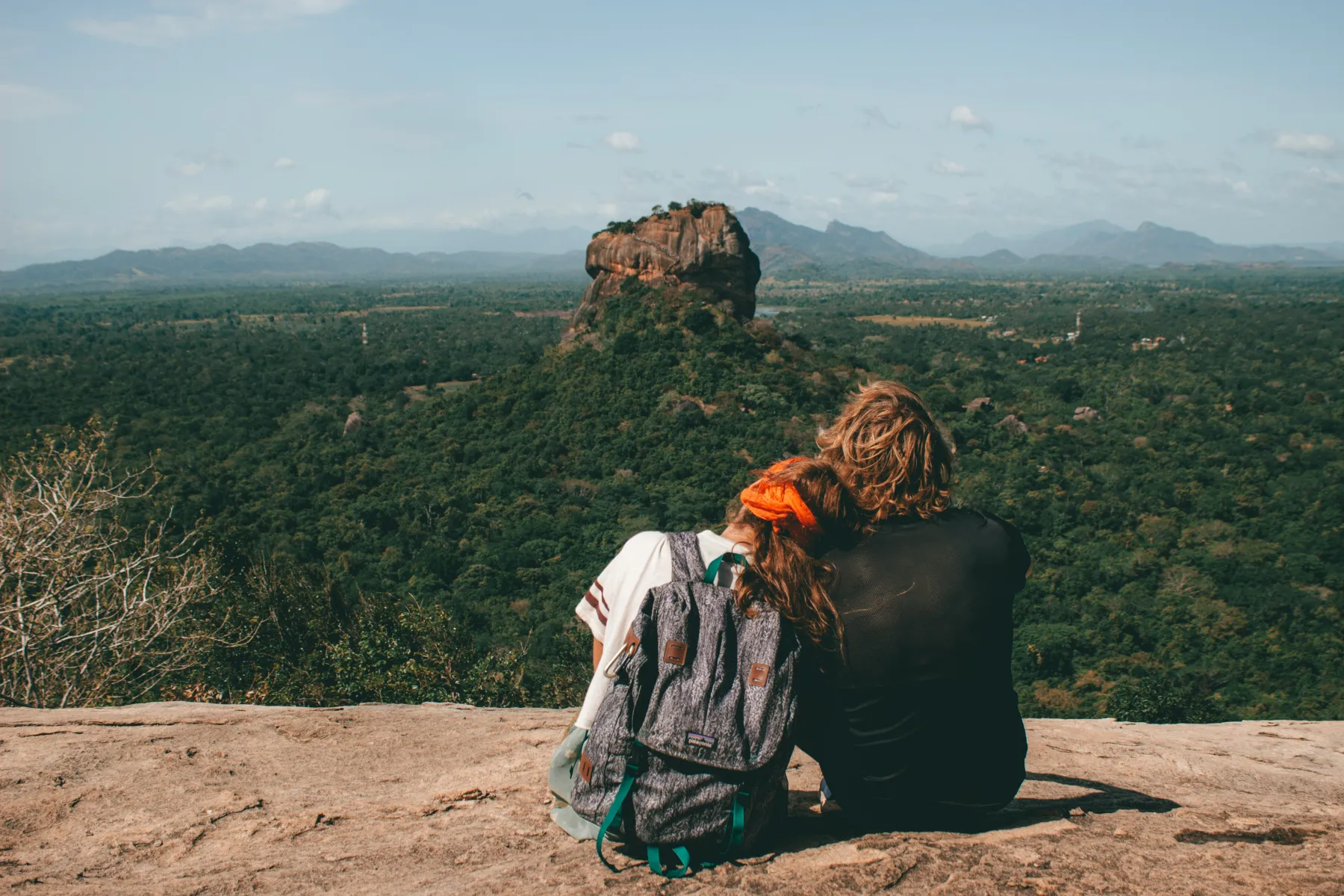 A couple at a Sri Lankan viewpoint